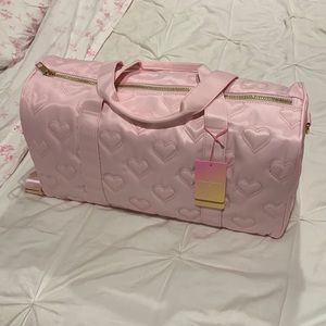 Stoney clover lane x target heart quilted pink duffle